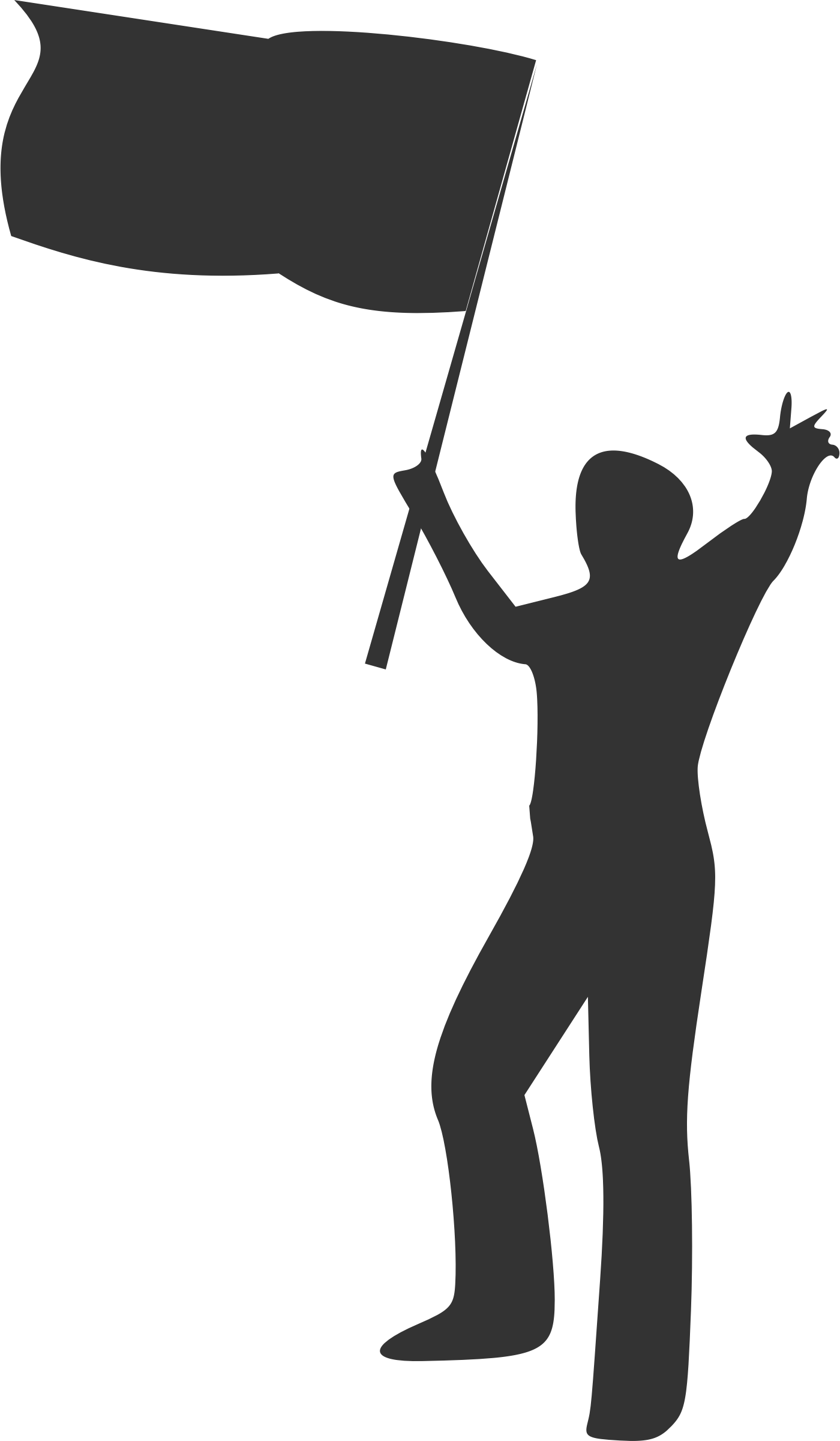 Big Image - Man With Flag Silhouette (1400x2400)