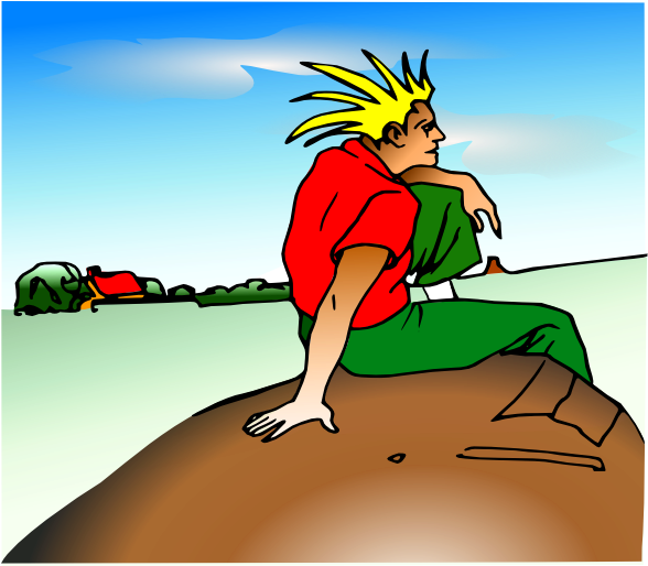 Free Vector The Thinker Clip Art - Thinker Clipart (600x513)