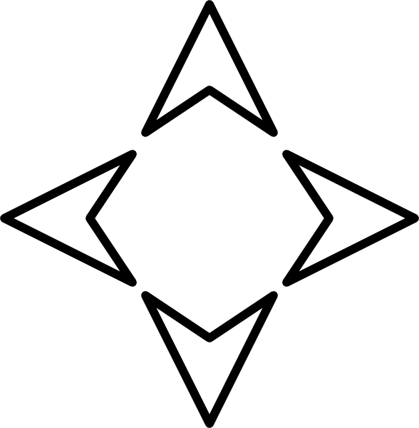 Free Vector Plain Direction Arrows Clip Art - Arrows In 4 Directions (588x600)