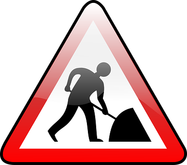 Construction Work Building Work Roadwork M - Men At Work Symbol (385x340)