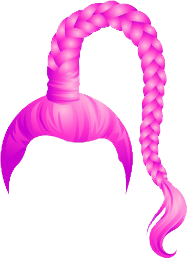 Space Diva Hair Pink - Pink Hair Clipart Transparent (378x522)
