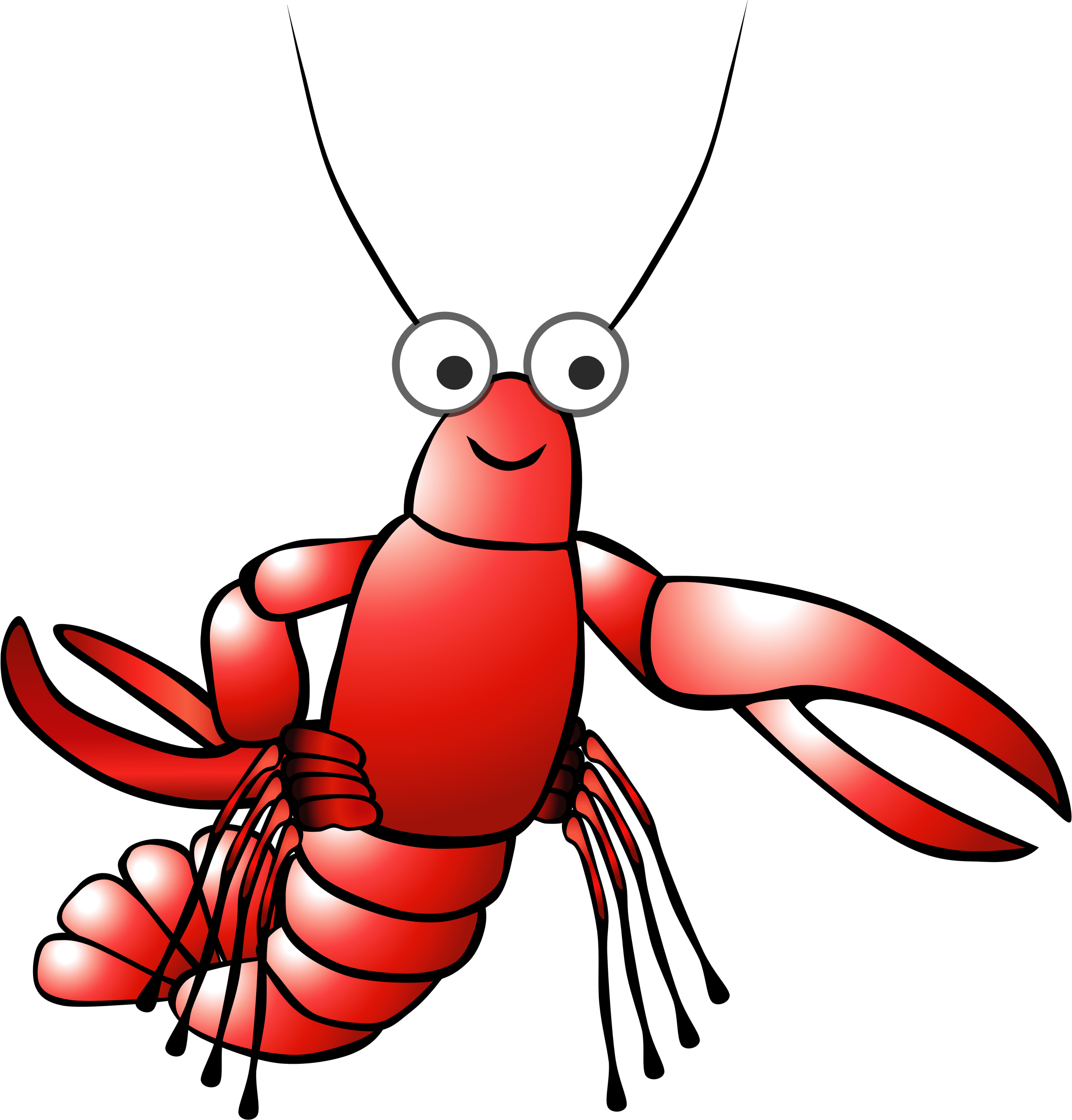 This Free Icons Png Design Of Red Cartoon Lobster - Lobster Clipart (2268x2370)