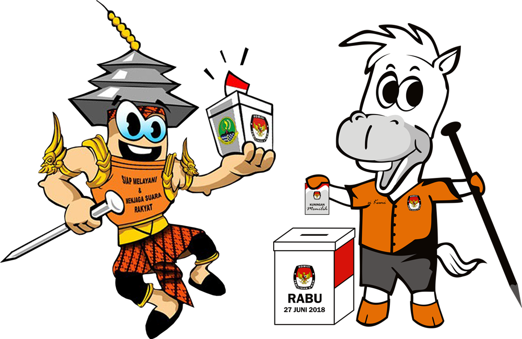 Mewujudkan Penyelanggaraan Pemilu Yang Efektif Dan - Maskot Pilkada Jabar 2018 (2100x1500)