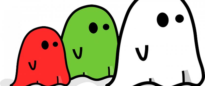 O Guia Final Para A Dor - Cafepress 113-ghosts-free-halloween-vector-cl Sticker (832x350)