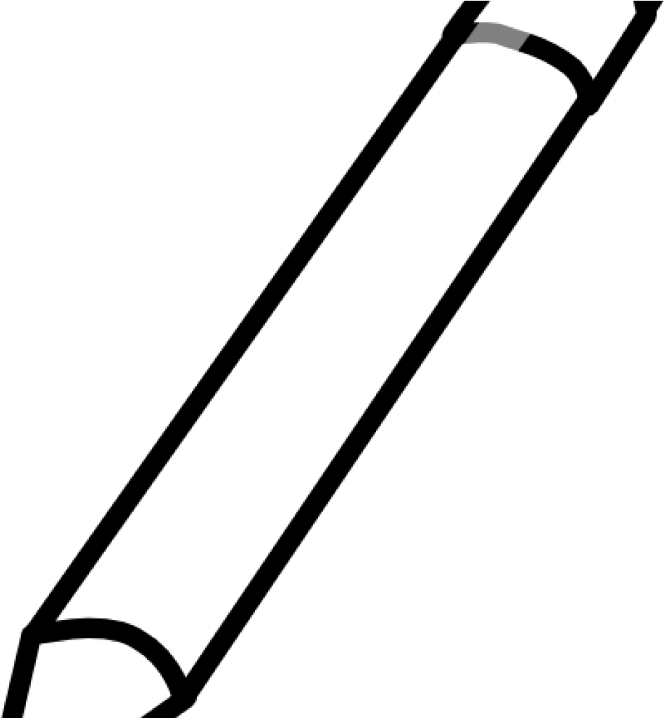 Pencil Clipart Black And White Pencil Clip Art Black - Black And White Pencil Crayon (1024x1024)