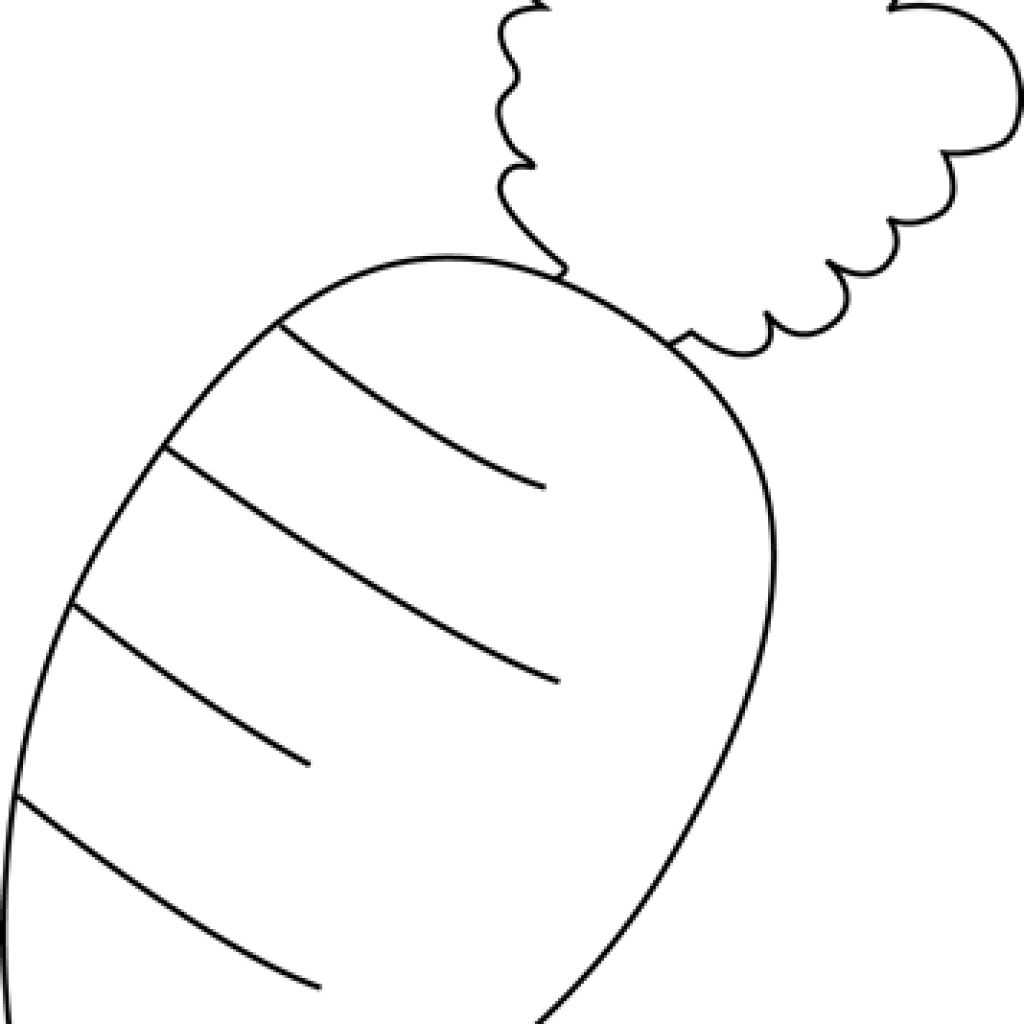 Carrot Clipart Black And White Black And White Carrot - Clip Art (1024x1024)