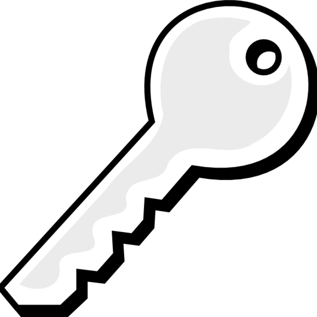 Key Clipart Black And White White Key Clip Art At Clker - Key Clip Art (1024x1024)