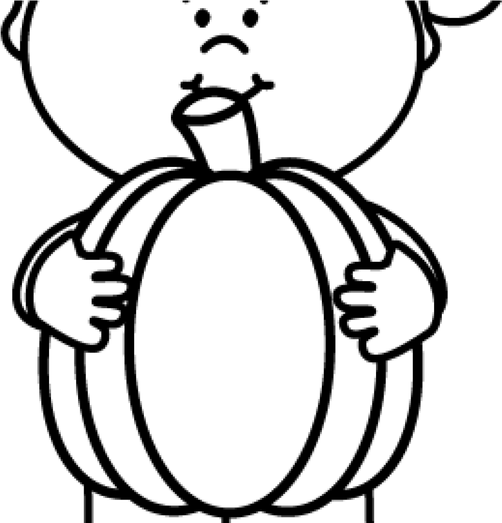 Pumpkin Clipart Black And White Black And White Girl - Clip Art (1024x1024)