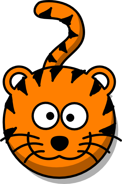 Tiger Head No Body Clip Art At Clker - Tiger Head Clip Art (396x597)