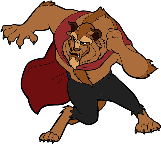 Beast Clipart Muscle - Beauty And The Beast Beast Png (550x485)
