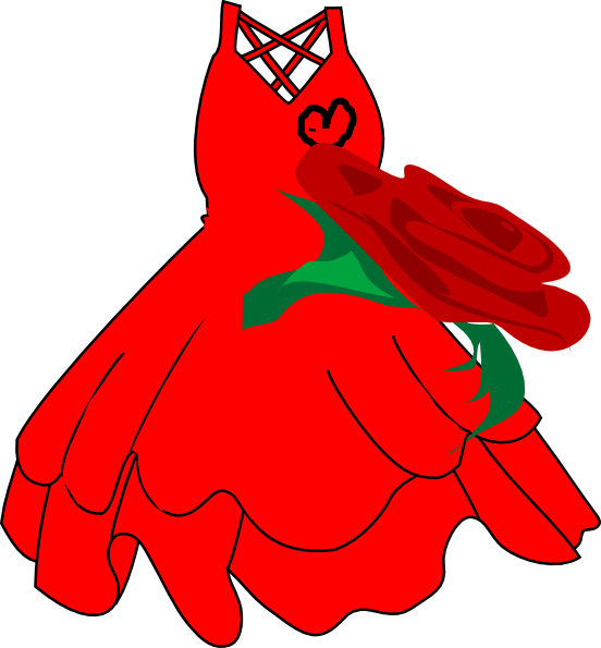 Black Dress Clip Art (552x595)