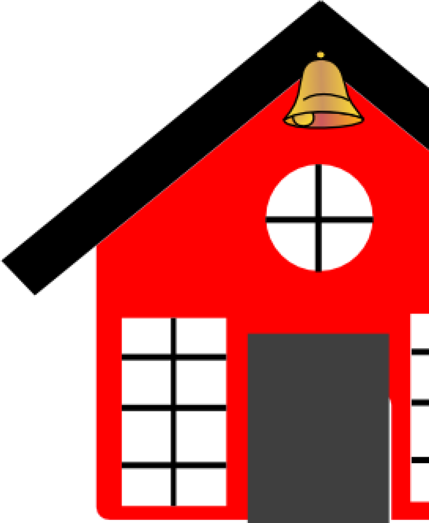 School House Clip Art Red School House With Bell Clip - Education (1024x1024)