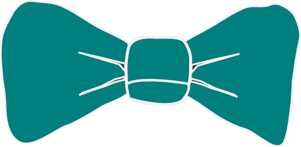 Teal Bow Tie Clip Art - Teal Bow Tie Clip Art (600x294)