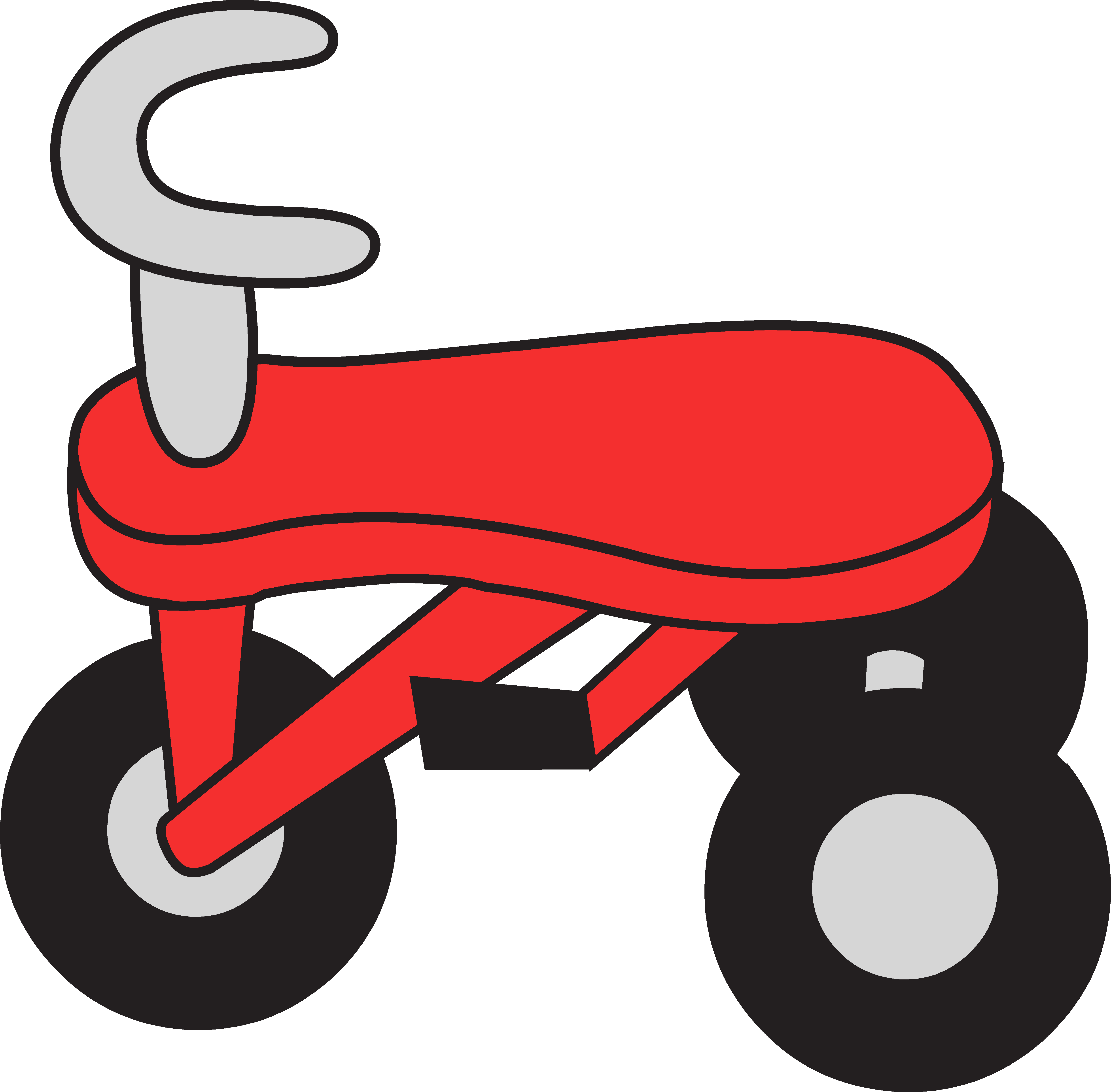 Little Red Tricycle Clip Art - Clip Art Tricycle (5031x4947)