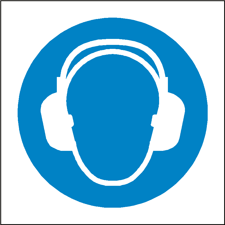 Mandatory Symbol Signs - Ear Protection Safety Sign (985x985)