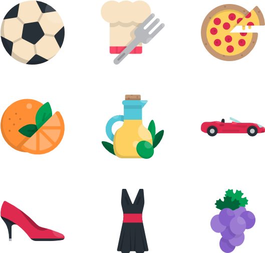 Italy Clipart Free - Italian Icons Png (600x564)
