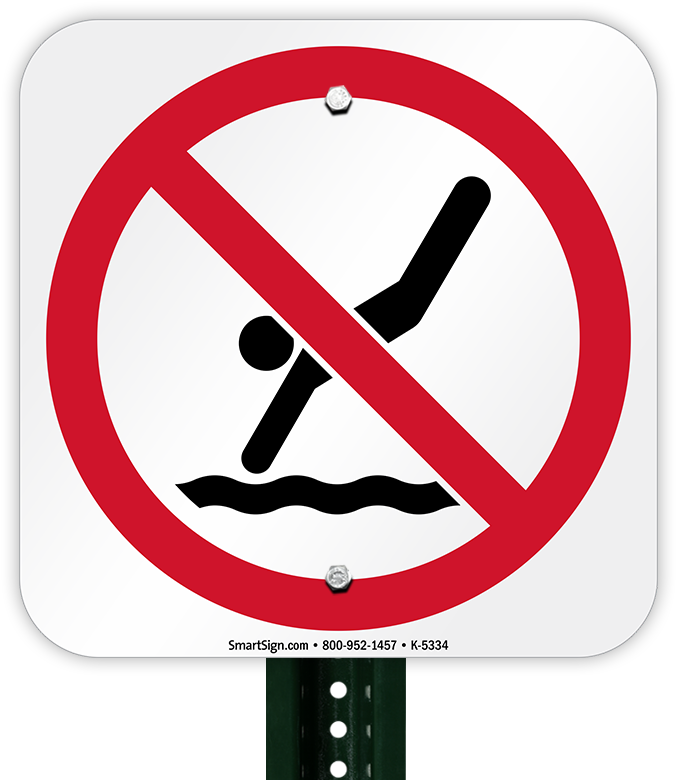 No Diving Symbol Sign - No Diving Sign (800x800)