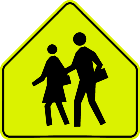 School Children Crossing - School Zone Sign (480x480)