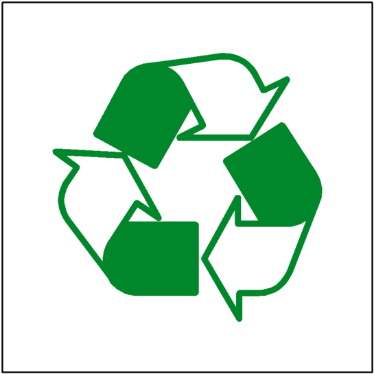 Recycling Symbol Sticker Safety-label - Herolily Advanced Ice Hdr 4 Ply Reusable Ice & (600x600)