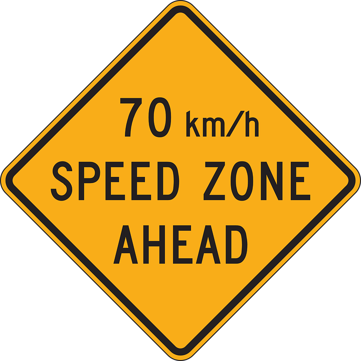 Slow Clipart Car Safety - Warning Signs On The Road (720x720)