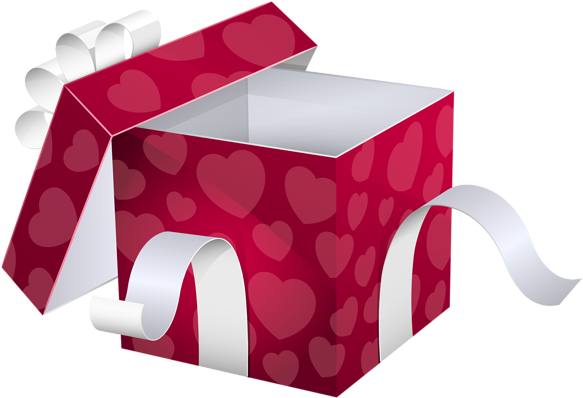 Open Pink Gift Box Png Clipart Image - Open Gift Box Png (600x409)