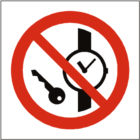No Metal Objects Symbol Label Safety-label - No Metal Sign (600x600)