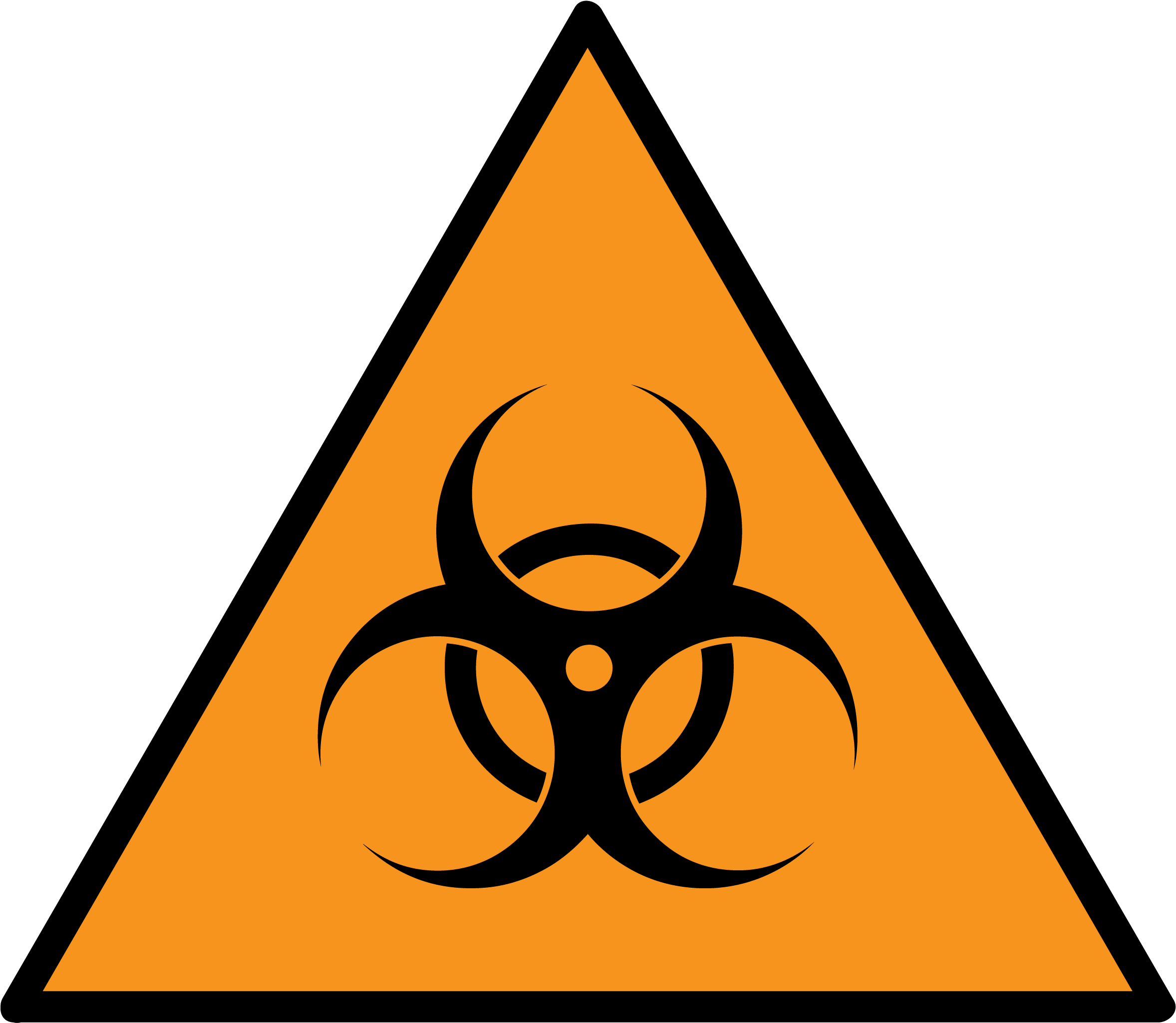 Durastripe Yellow Triangle Floor Safety Sign, Radiation - Ionizing Radiation - (