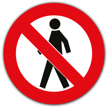 Pedestrians Prohibited Safety Sign Pv03 - No Zombie Allowed Sign (400x400)