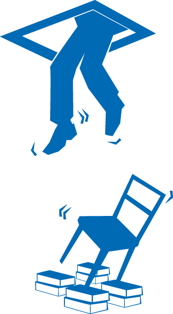 Hanging Man Legs - Attic Ladder (349x634)