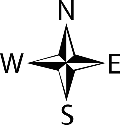 North Arrow Symbol Clipart - Transparent Background North Arrow Symbol (385x400)