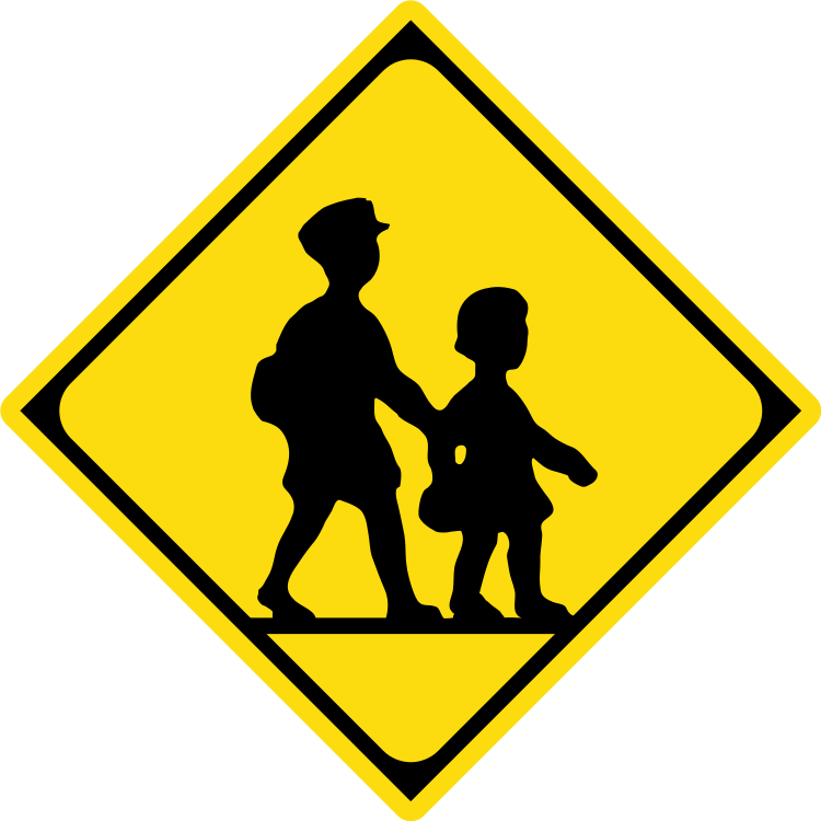 For A Start, We're Reducing The Speed Limit To 40 Km/h - Pedestrian Crossing Sign With Arrow (750x750)