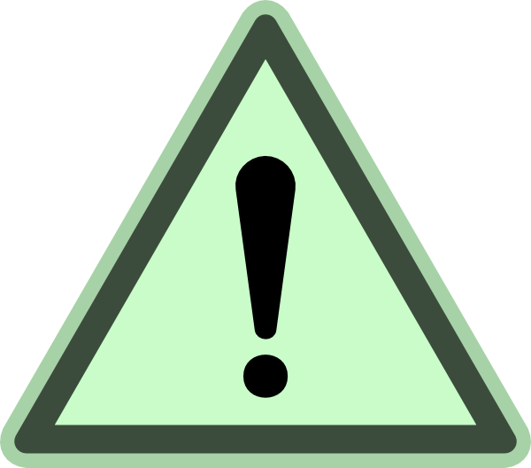 Green Danger Clip Art At Clker - Panneau Attention (600x528)