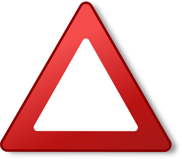 Warning Symbol Clip Art At Clker - Dopravní Značky Trojúhelník (600x525)