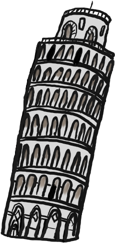 Structure Clipart Leaning Tower - Leaning Tower Of Pisa Clipart (500x500)