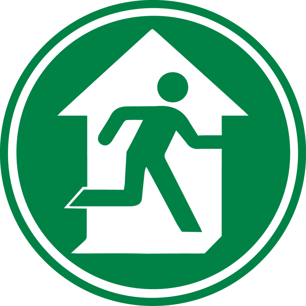 Fire Exit Symbol Floor Sign - Vera Controller Logo (999x1000)