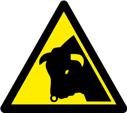 Beware Of The Bull Sign (425x425)