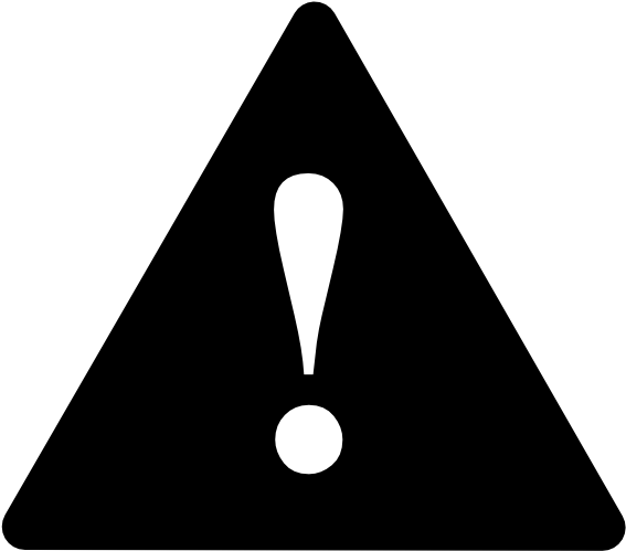 Black White Warning 1 Svg Clip Arts 600 X 534 Px - Black And White Warning Logo (600x534)
