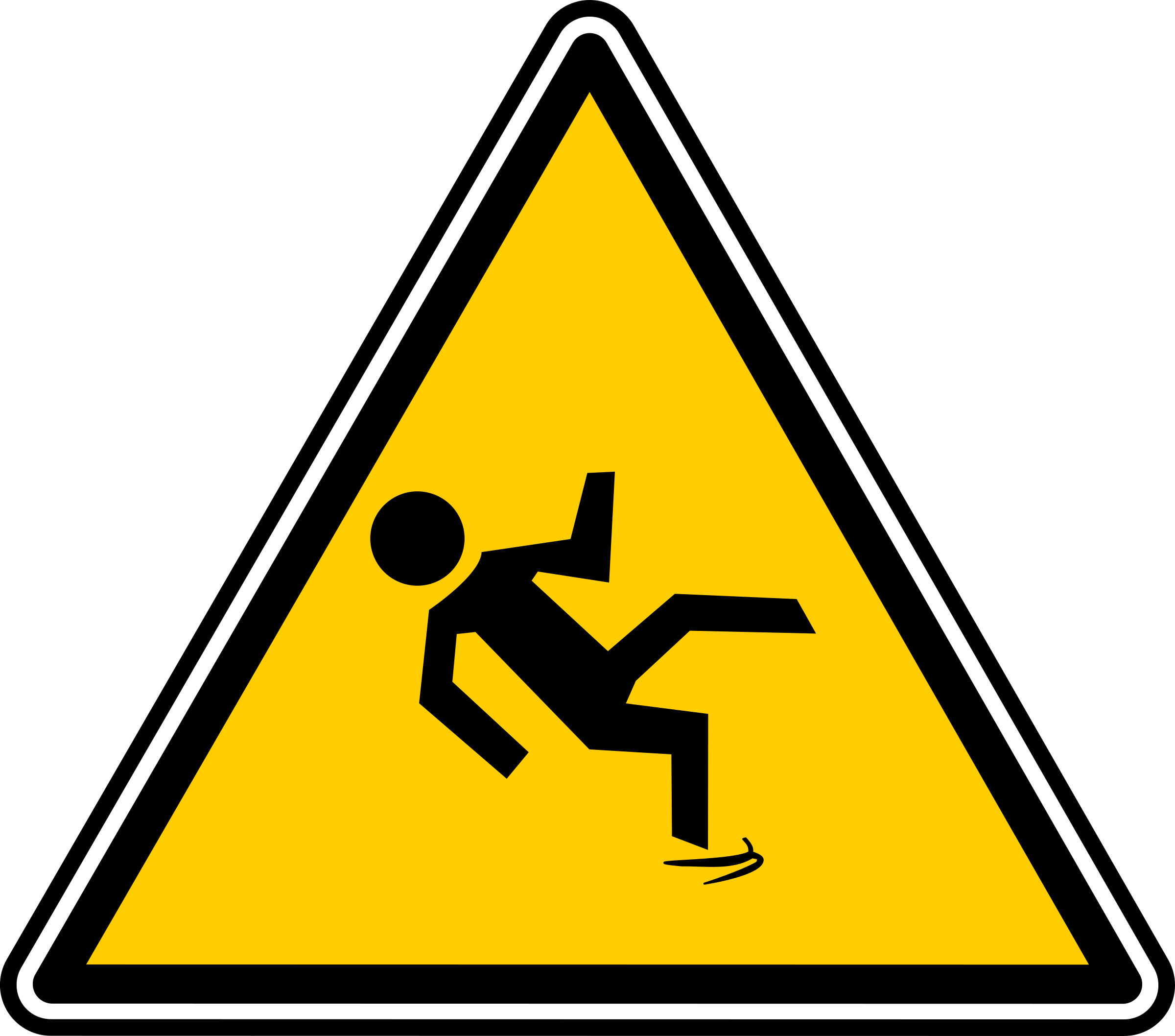 Warning Banana Skin - Trip And Fall Sign (2400x2115)