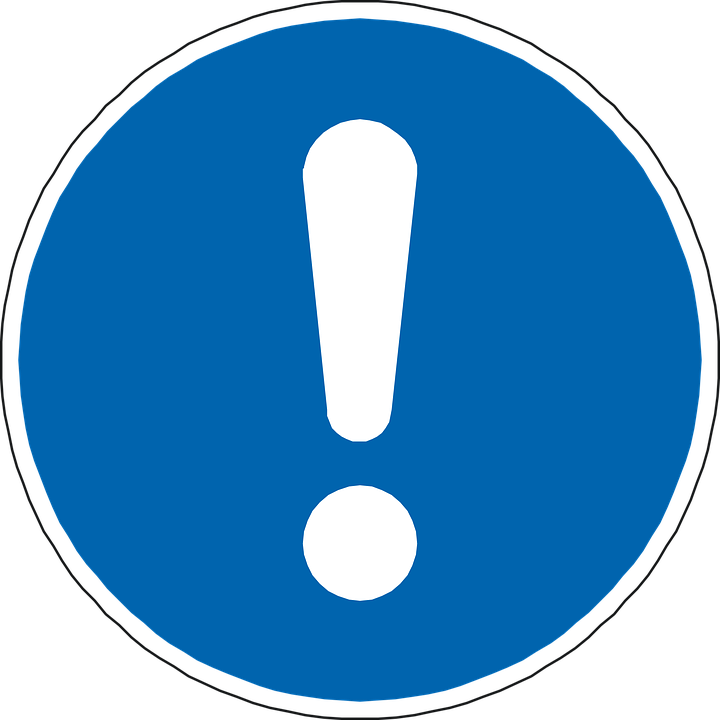 Blue Clipart Exclamation Mark - Attention Sign Blue (720x720)