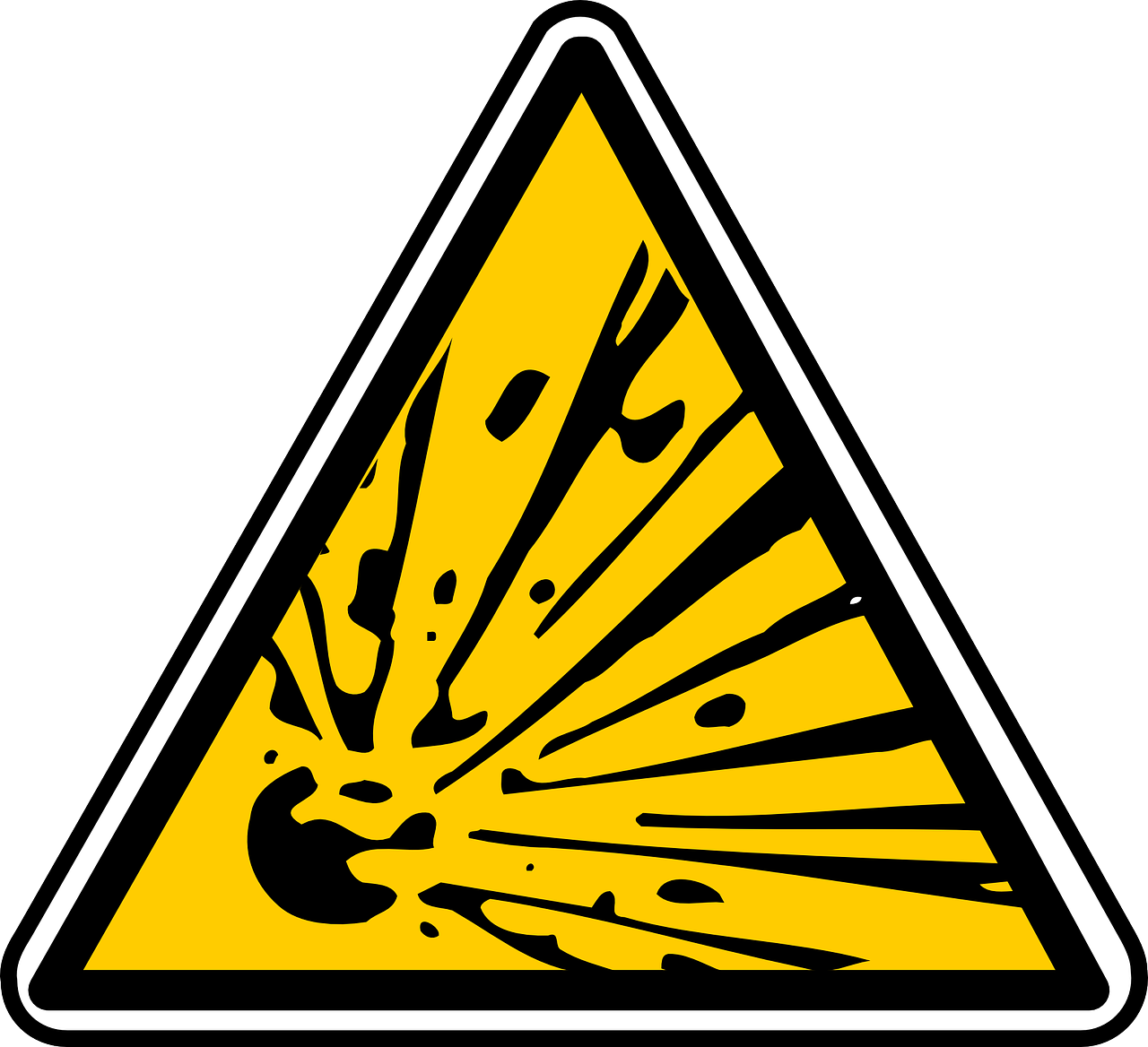 Explosives - Clipart - Explosion Danger Png (1280x1168)