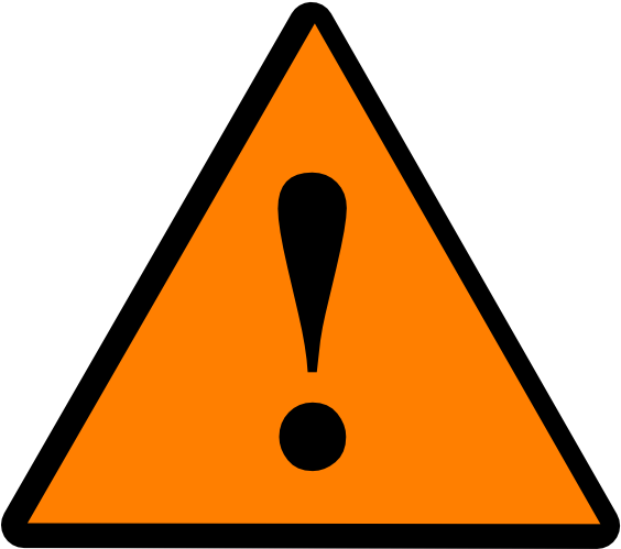 Black Orange Black Warning 1 Clip Art At Clker - Clip Art (600x532)