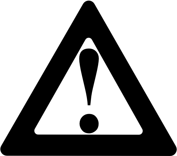 Black Warning Clip Art At Vector Clip Art - Warning Clipart Black And White (600x532)