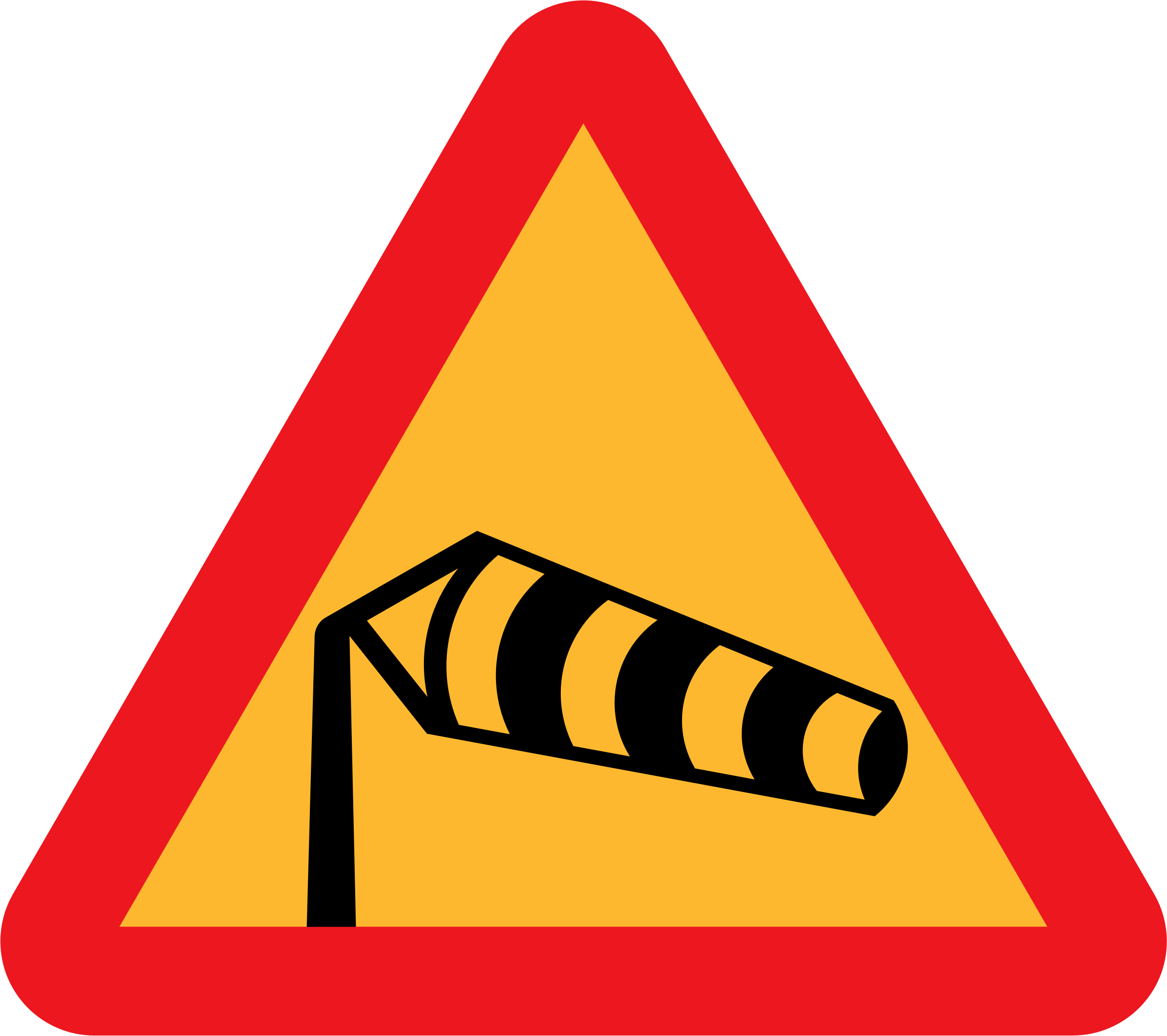 Road Sign Warning Cows Ahead - Cow Silhouette (1280x1136)
