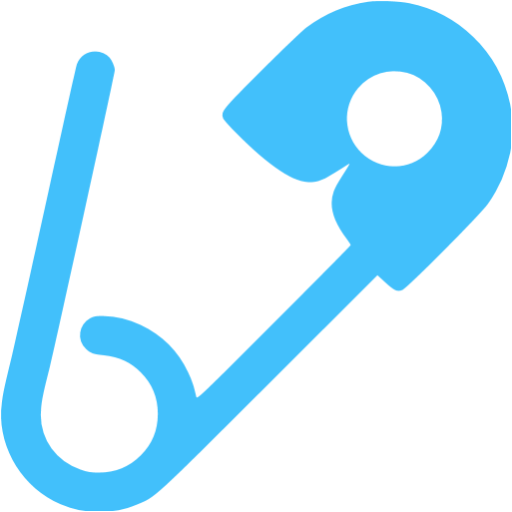 Caribbean Blue Safety Pin Icon - Blue Safety Pin Clipart (512x512)