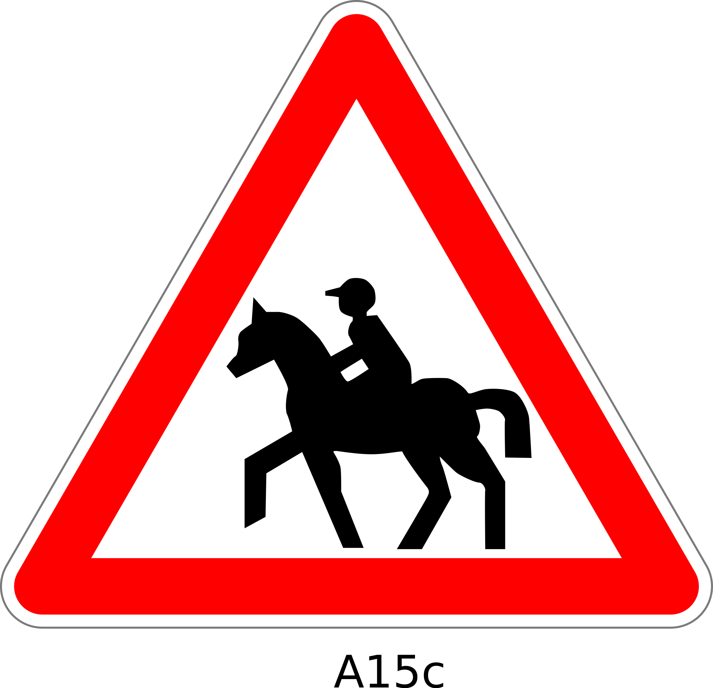 Big Image - Horse Traffic Sign (2400x2317)