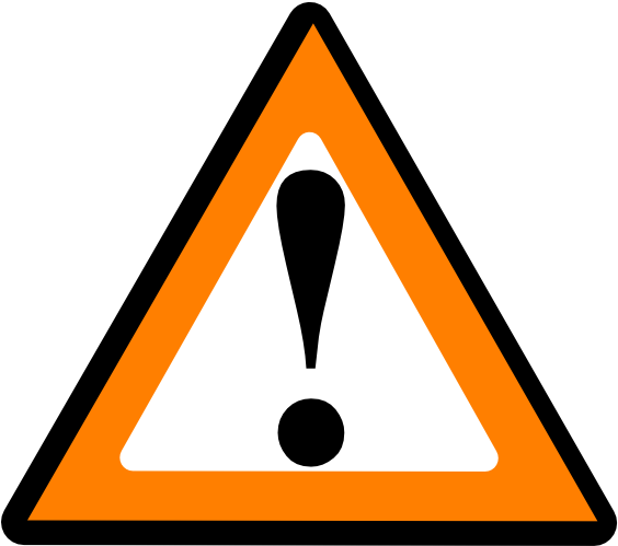 Black Orange Warning 1 Clip Art At Clker - Orangewarning Sign (600x532)