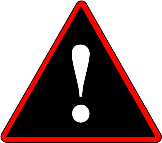 Red Black White Warning 1 Clip Art At Clker - Conflagration (600x534)