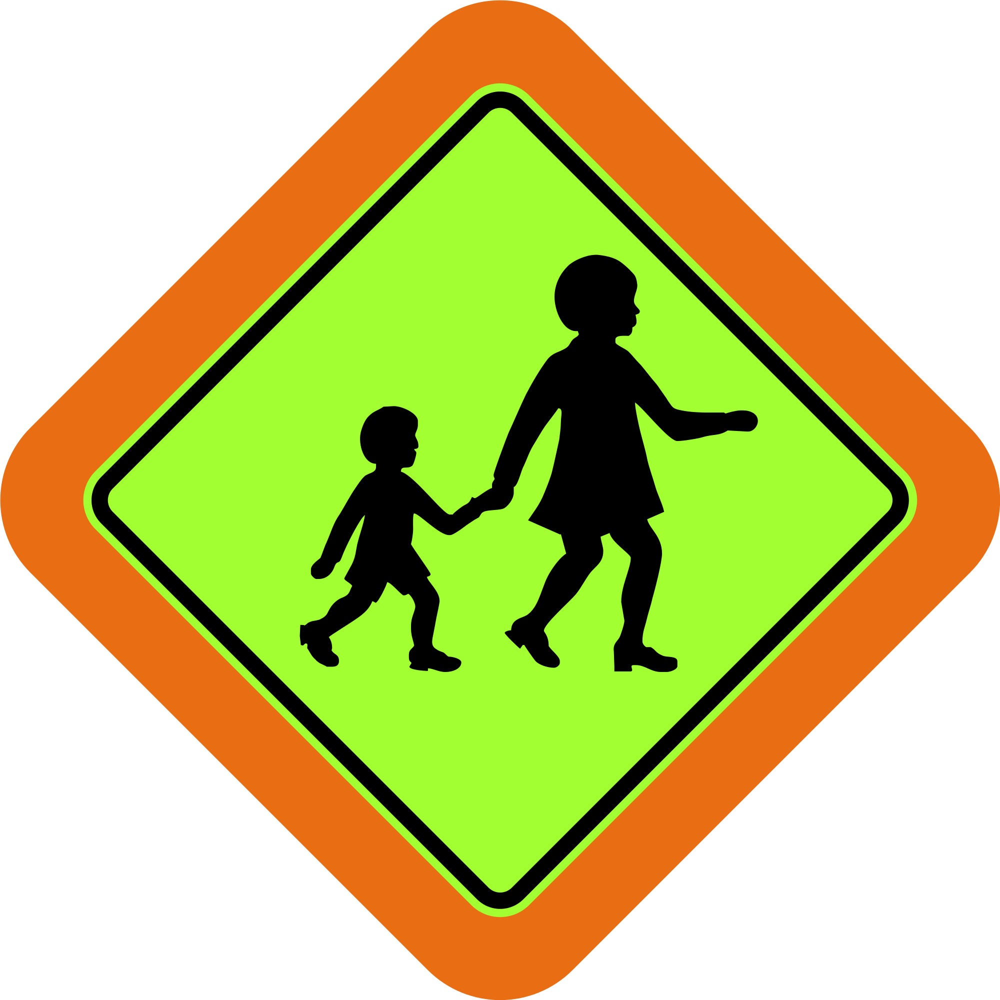 Open - School Crossing Sign Australia (2000x2000)