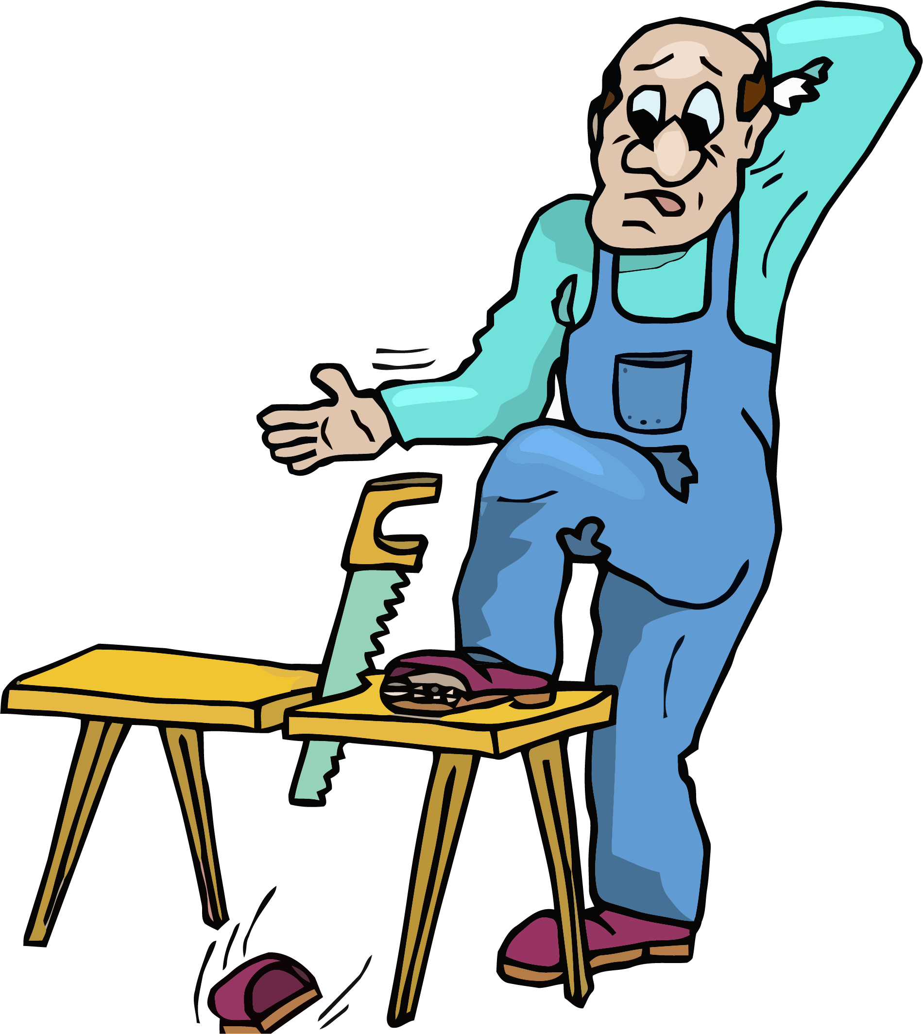 Caution Carpenter Clipart Png - Carpenter Clipart Png (1900x2128)