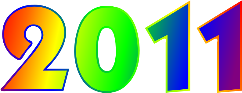 This Free Clip Arts Design Of 2011 Rainbow Sign - 2011 Clipart (1500x750)